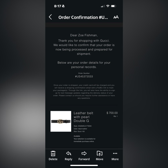 GG Gucci Marmont wide belt with pearl buckle. Size 100. Excellent condition - Picture 6 of 6